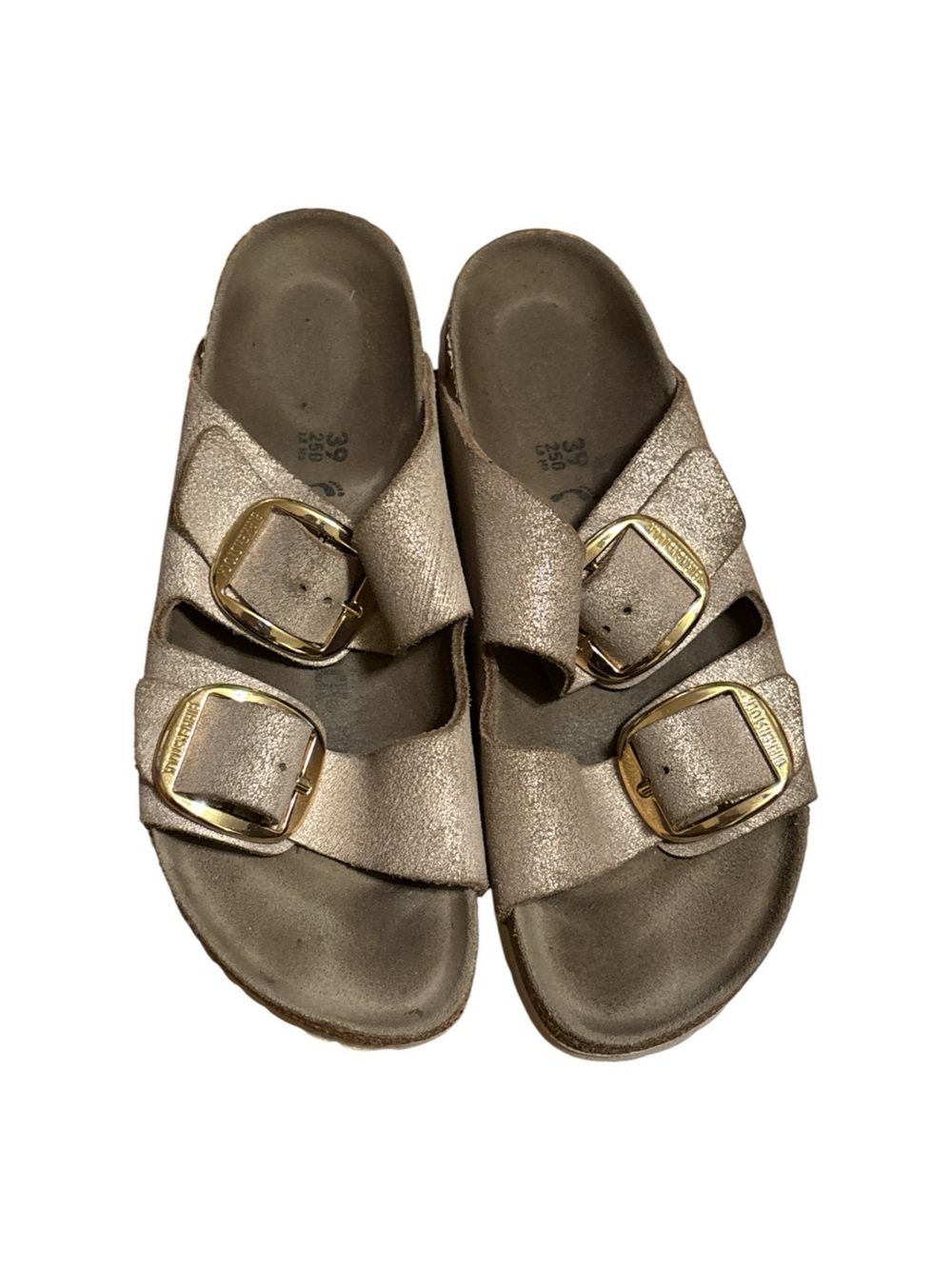 Birkenstock Arizona Big Buckle Sandals in Dusted Metallic Finnish   39